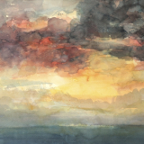 'Abend am Meer' 1997 - Aquarell - B|H: 47,5|35,5 cm