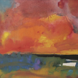 'Rote Wolke' 2008 - Aquarell, Tempera - B|H: 25|20 cm