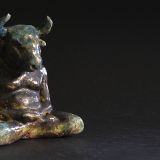 'Minotaurus meditiert' 2008 - Rakukeramik - H: 16 cm